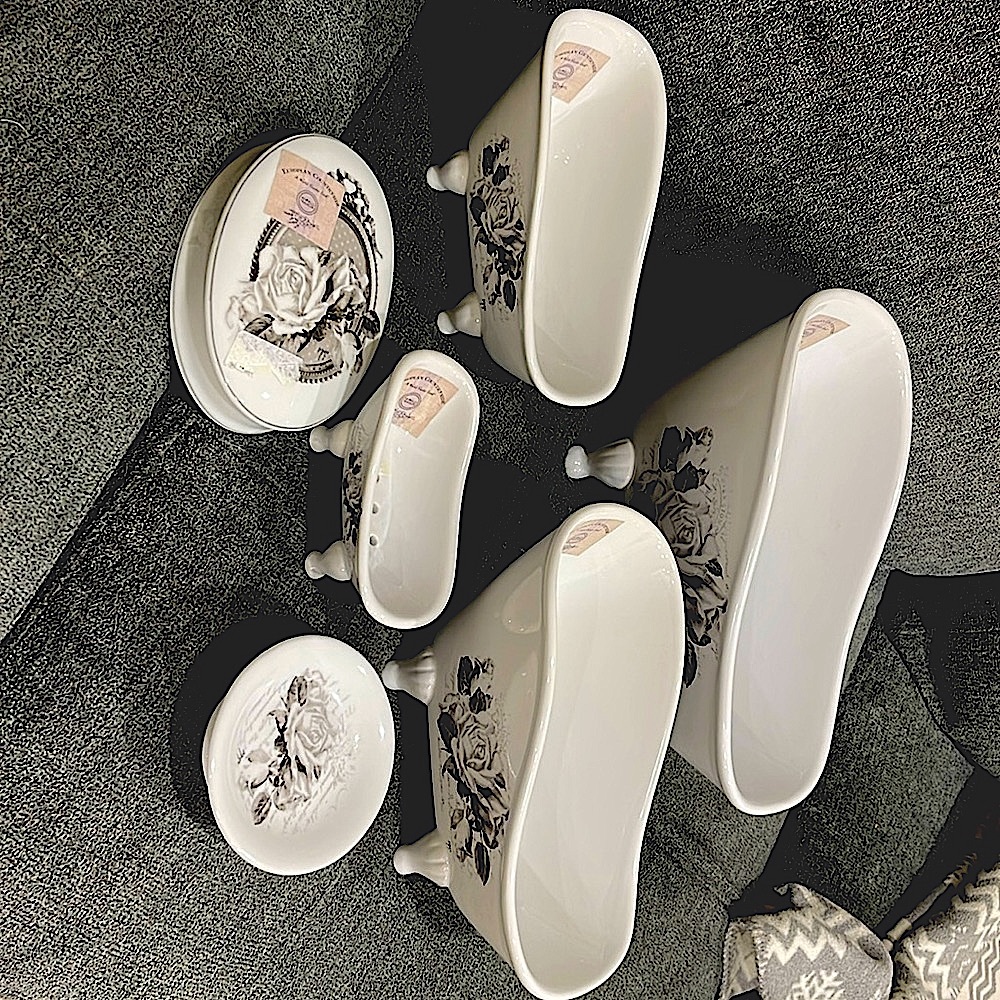 Gorgeous bathroom set . Rare collection from European Countryside.
